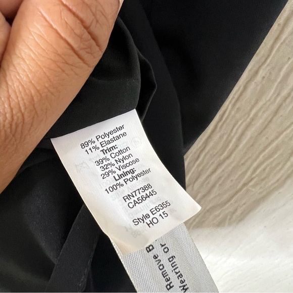 Madewell Black Lace Insert Anywhere Mini Fit and Flare Dress, Size 0 - Picture 6 of 7